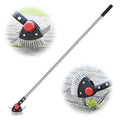 BARAYSTUS Crack Weeder Long Handle 3-in-1 Adjustable Crevice Cleaning Tool with Stainless Steel Weed Brush with 2 Scrapers Weed Puller Tool for Driveway, Patio Sidewalk to Remove Moss Weeds Dirt