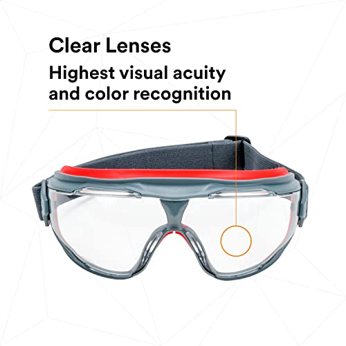 3M Safety Goggles, GoggleGear 500 Series, Scotchgard Anti-Fog Clear Lens - size: One Size