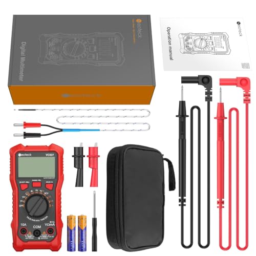 Neoteck 6000 Counts True RMS Digital Multimeter,Auto Range Multimeter - color: Red, size: 6000Counts(AC/DC 600V)