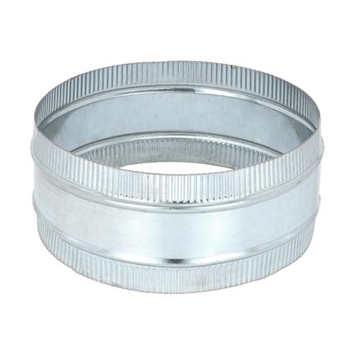 PATIKIL 10 Inch Duct Connector Coupling, Galvanized Steel Straight Dryer Vent Coupler Flexible Ducting Collar Connector Round Crimped Ventilation Duct Extension for HVAC System Pipe - size: 10 Inch