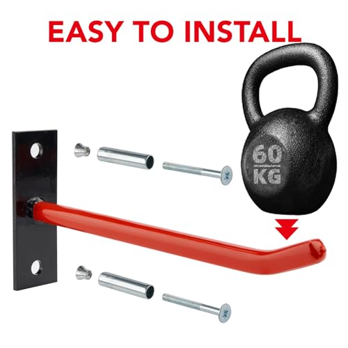Sinoer 10 Inch Wall Mount Steel Tire Hooks, 4 Pack Red - color: 4 Pack – Red