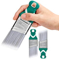 3 Pack 2" Angled Paint Brush Set, Synthetic Bristles, Rubber Short Handle - size: 2 Inch Angled, 3 Pack