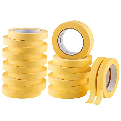 Lichamp 20-Pack Automotive Refinish Masking Tape Yellow 18mm x 55m
