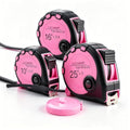 Lichamp Pink Tape Measure 4 Pack, 10ft x 5/8in, 16ft x 3/4in, 25ft x 1in