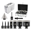 Diamond Core Drill Bit Set - FOCSTOL 10pcs (6/8/10/25/35/51/65mm+10mm Finger Bit+50mm Beveling Chamfer Bit+SDS Adapter) Diamond Hole Saw Kit for Porcelain Ceramic Tile Marble Granite - size: KIT1