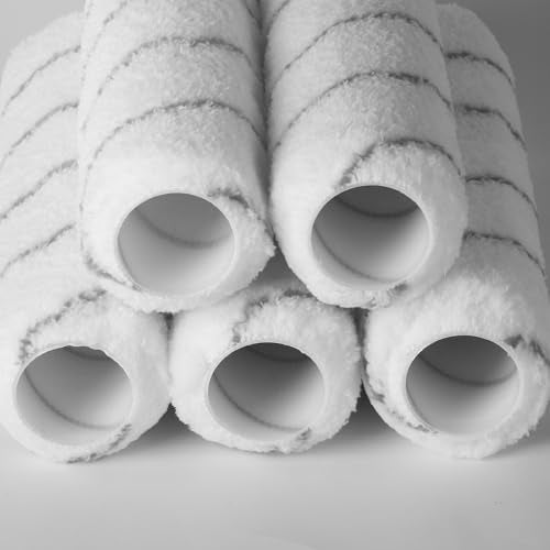 Bates- Paint Roller Covers, 9", Grey Stripes, 5 Pack, Covers for Paint Rollers 9 Inch, 9 Inch Paint Roller Covers, Paint Roller Cover, Paint Roller Covers 9 Inch, Large Paint Roller Covers - color: Grey Stripes, size: 9 Inch, 5 Pack