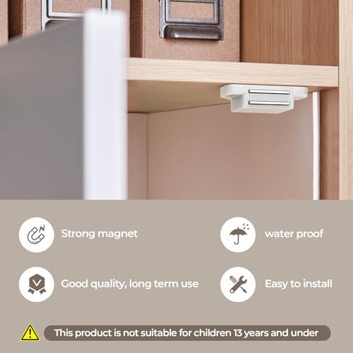 Tonitrui Cabinet Magnetic Catch Door Latch 25LB for Kitchen Drawer Magnets to Stay Closed Magnetic Catch Closet for Drawer（White 18 Pack） - color: White, size: 18 Pack