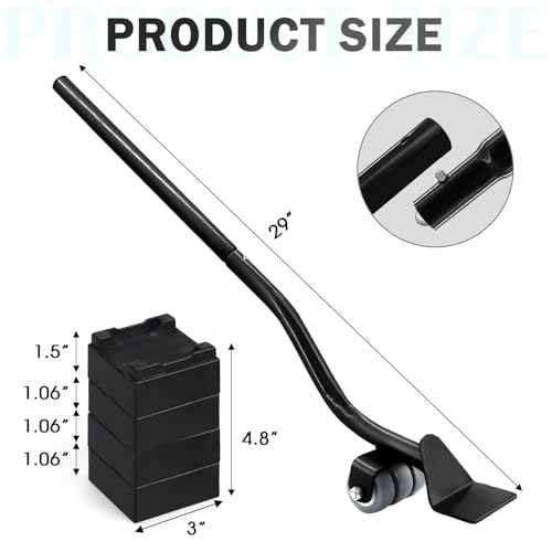 29" Lengthening Furniture Lifter Tool, Appliance Metal Lifter for Furniture - size: Black-29 IN