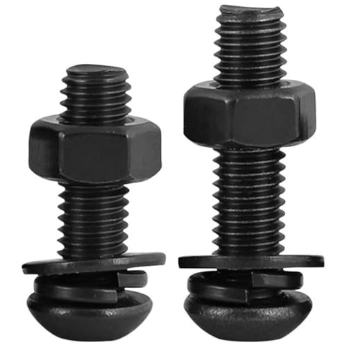 20 PCS M6*25 Cup Head Nuts and Bolts, Hex Head Bolt, Furniture Spare Parts, Crib Bolts Replacement Kit, Fully Threaded, Black Oxide Furniture Screws Connector for Chair Furniture Cots Beds - size: M6*25