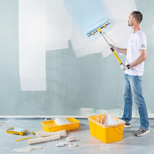 VOOMEY 28PCS 18 Inch Paint Roller Kit, Large Roller with Extension Pole - size: 18inch 28pc