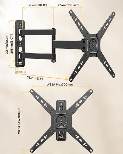 FORGING MOUNT Corner TV Wall Mount Full Motion TV Mount for 17-50 inch TVs - size: Fits 17-50'' TVs