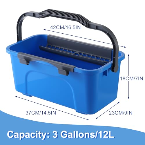 Mitclear Window Cleaning Kit with Bucket 3 Gallon for Home Outdoor Car - style: Window Cleaning Kit