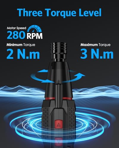 4.2V Electric Cordless Screwdriver, 3 Torque Settings & 13 Bits