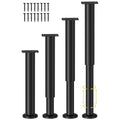 Wlrrcwdttc 4 Pcs Adjustable Height Bed Support Legs for Bed Frame/Bed Center Slat, Metal Adjustable Furniture Legs 10-17 inch for Bed/Sofa/Cabinet/Couch/Dresser/Table,Heavy Duty Bed Replacement Legs - size: 10-17 inch (4pcs)