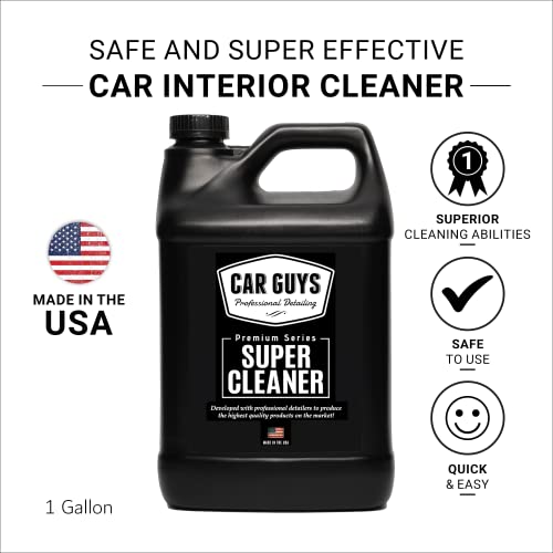 CAR GUYS Super Cleaner 1 Gallon Refill | Effective Car Interior Cleaner | Leather Car Seat Cleaner | Stain Remover for Carpet, Upholstery, Fabric, and Much More! | 1 Gallon (Sprayer Not Included) - size: 1 Gallon Refill
