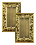 2-Pack Paisley Pattern Blank Outlet Cover Wall Plate,Metal Switch Plates - style: 1 Blank 2PK