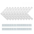 Mooche L Flat Brackets for Wood, Brushed Mending Plate Repair