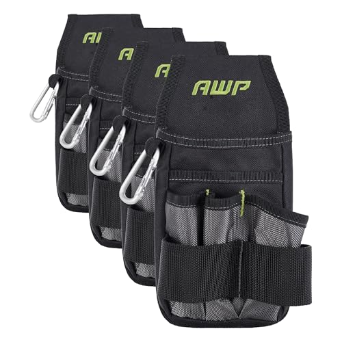 AWP Tool Pouch, Electrician Tool Pouch, Premium, Professional Multi-Pocket Organizer - size: 4 Pack, style: 7 Pocket Holster