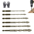 Four Blade Serrated Eccentric Drill Bit | TiN‑Coated High‑Hardness Wear‑Resistant Drill & Tap Combo | Universal Wood Plastic Masonry Concrete | Assorted Diameter Set (4+5+6+8+10) - color: 4+5+6+8+10