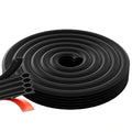Rip-to-Fit Weather Stripping – 20 Feet, 5-Layer Adjustable Self-Adhesive Weather Seal Strips Fits Big Gaps(0.04-0.59 Inch), for Door Frame Door Insulation Strip Waterproof, Black - color: Black