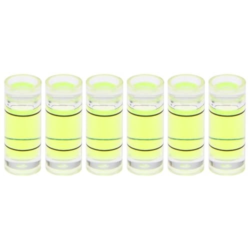 HARFINGTON 6pcs Small Cylindrical Bubble Level Vials 5x13mm PMMA Mini Horizontal Bubble Spirit Level Measuring Layout Tools for RV TV Picture Frame Hanging Tool Leveler - size: 5x13mm