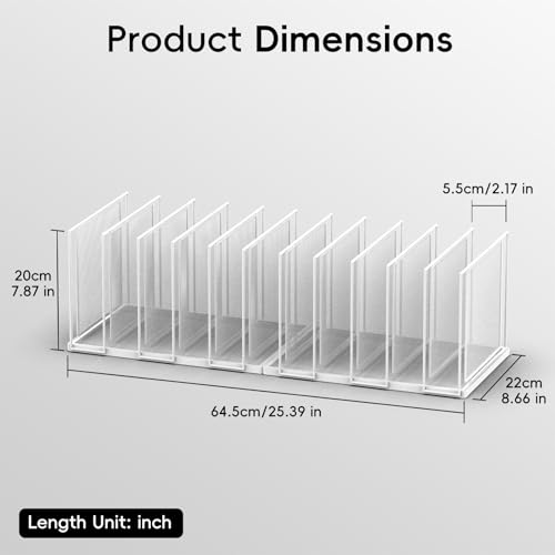 File Organizer for Desk, 11-Section Vertical File Sorter, Paper Holder Organizer Standing Metal File Folder for Office Home Classroom, White - color: White, size: 1 Pack 11-Section