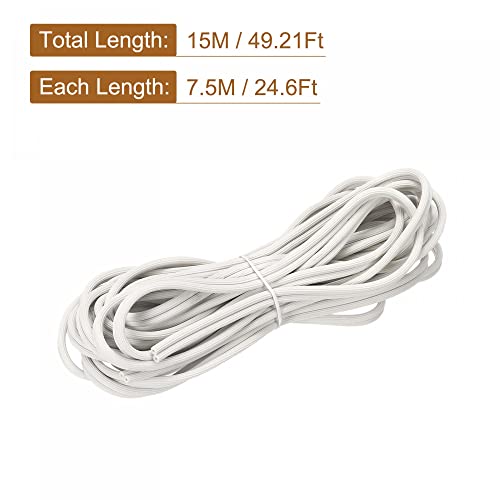 uxcell Screen Spline, 15M/49.21Ft Silicone Sealing Strip Window Screen Retainer, 4.5mm OD White - size: 4.5mm x 15M