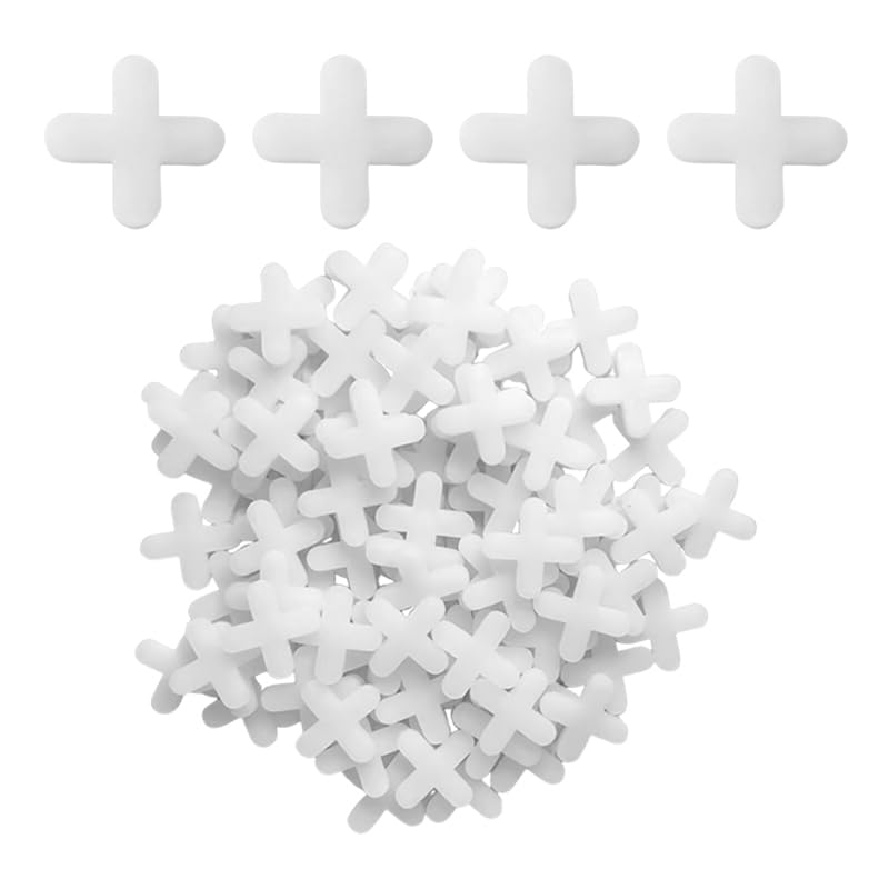 100 Pcs Tile Spacers,Tile Wedges,1/4 Inch (6mm) Plastic Tile Spacers for Wall & Floor, Ceramic Tile and Stone Installation, Tile Leveling Clips for Even Spacing