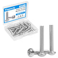 25 Pcs #8-32 x 1 Pan Head Machine Screws 304 Stainless Steel - size: #8-32 x 1"