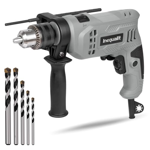 4.5Amp Corded Hammer Drill 3000 RPM Impact Drill with 5pcs Bits - style: Hammerdrill with 5pcs drill Bit