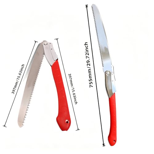 Premium Folding Saw 360mm with SK5 Steel Blade - 14 Inch Camping Hand Saw for Wood Cutting, Pruning, Backpacking and Hiking - Heavy Duty Impulse Hardened Teeth