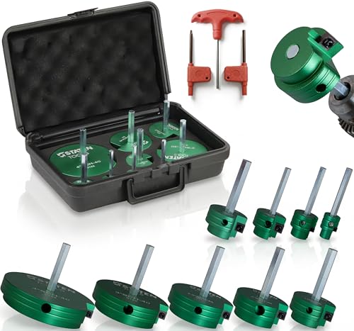 PVC Pipe Reamer Kit 9-Pc 1/2"-4" Conduit Fitting Saver for Sch 40
