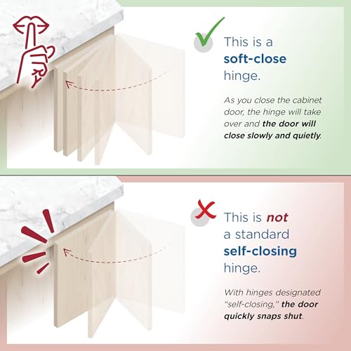 Amerock 1 Pair 165 Degree Lazy Susan Full Overlay Frameless Cabinet Hinge - size: 165 Degree Frameless, style: Soft-Close