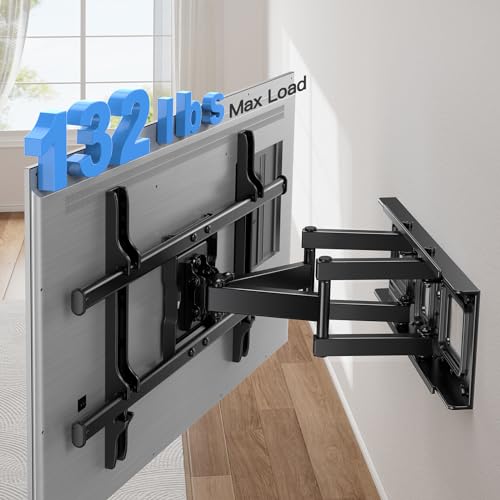 Pipishell Full Motion TV Wall Mount for Most 37-84 Inch TVs up to 132lbs, Wall Mount TV Bracket Articulating Swivel Tilt Extension Leveling Max VESA 600x400mm Fits 12/16" Wood Stud, PILFK1 - size: 37-84 inch TVs, style: TV Mount without LED