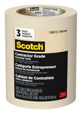 Scotch Painter's Tape Contractor Grade Masking Tape, 3 Rolls, 1.88 in x 60.1 yd, Holds to Surfaces For Up to 3 days, Removes Easily Without Leaving Sticky Residue, Interior & Exterior Use (2020-48EP3) - size: 1.88" Width