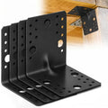 Shimeyao 4 Pcs 4x4 Steel L Brackets 1.7mm Angle Bracket 90 Degree, Black - color: Black