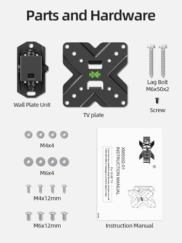 USX MOUNT Small TV Wall Mount Monitor Bracket | RV TV Mount | with Swivel and Tilt VESA Wall Mount for 10-26 27 32 inch LED OLED TVs and Monitors - VESA Size Up to 100x100mm and 22lb Capacity-XMS002 - size: 13-26 inch