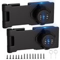 Bifold Double Door Locks - 3 Digit Combination, 90/180 Security Slide Closet Cabinet Door Locks Black 2PCS - color: Black 2Pack