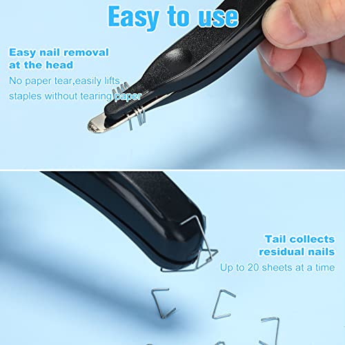 Crtiin 24 Pcs Magnetic Staple Remover Puller Bulk,Black - color: Black