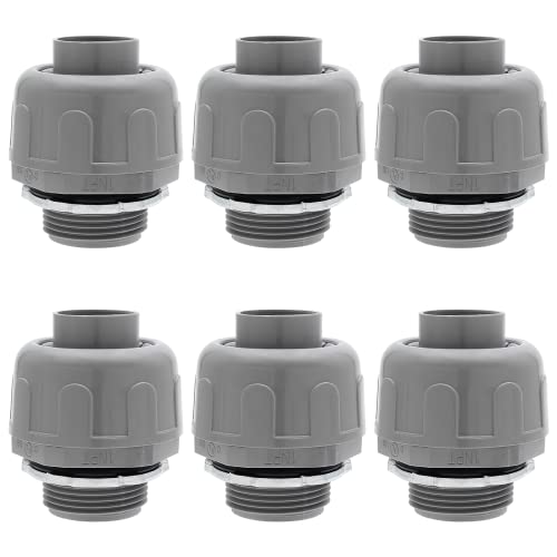 6Pcs 1 Inch NPT Liquid Tight Connector - color: 6, size: 1 Inch (180 Degree)