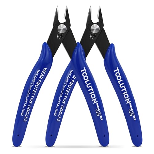 Small Wire Cutters Micro Flush Cutter Snips Zip Tie Cutter-2 Pack - size: 2 Pack