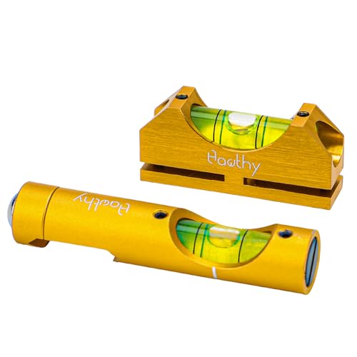 Hawthy Scope Leveling Kit Scope Bubble Level Picatinny Scope Level Magnetic Level Tool Bubble Leveling System - color: Gold