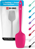 DI ORO Silicone Spoonula - Spoon Spatula, 600F Heat Resistant, Magenta - color: Magenta