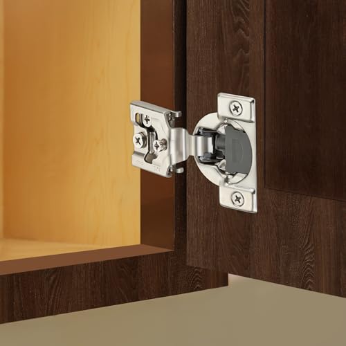 Satin Nickel Cabinet Hinges, 3/4 Inch Overlay, 10 Pack(5 Pairs) | Stainless Steel Build, Soft Close Concealed Hinge, 3D Self-Closing Adjustment, Face Frame Door Fit, Kitchen Cabinets - size: 3/4 inch Overlay