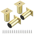 Sumnacon 4PCS Aluminium Alloy Furniture Legs, Round Adjustable Feet, 3 Inch - color: Gold, size: 3 Inch Height