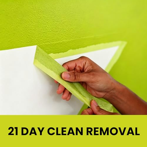 TAPEBEAR Green Painters Tape with Dispenser 21-Days Clean Removal