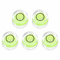 5pcs Round Bubble Level 10x6mm - Mini Circular Bullseye Spirit Levels Measuring Layout Tools for Leveling Camera/Tripod/Telescope/Workshop/Turntable/Pictures Frame, Green