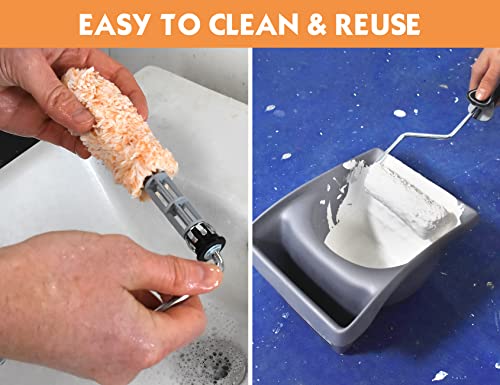 ROLLINGDOG 4 Inch Mini Roller, 4 Inch Jumbo Microfiber Paint Roller Covers - color: microfiber roller 4 Inch