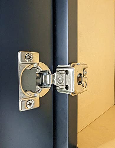 Soft Close 1-1/4" Overlay Cabinet Hinge Cabinet Kitchen Hardware Kitchen Cabinet Door Hinges with Screws 105 Degree 6 Ways 3 Cam Adjustment