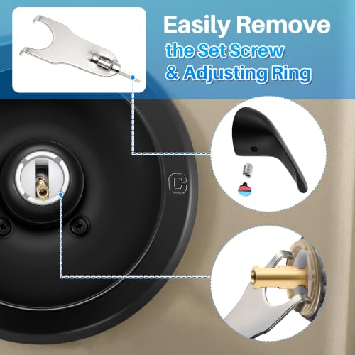 Shower Trim Kit Compatible with Delta RP54870, Lever, Matte Black - color: Matte Black